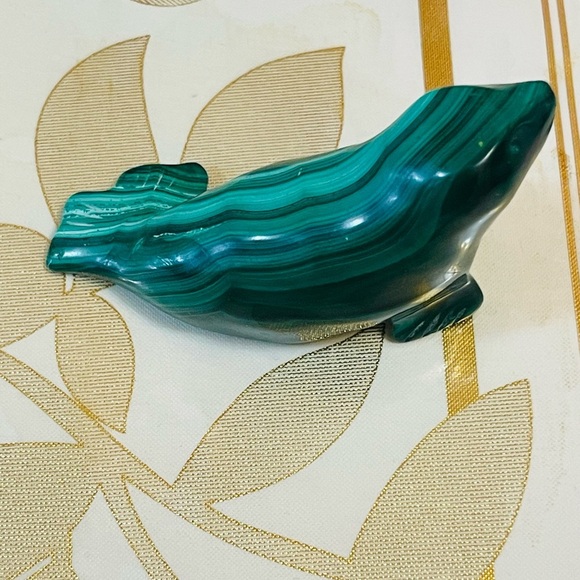 Polished Malachite Sea Lion Gemstone Green Roughly Sz 3” - Picture 3 of 7